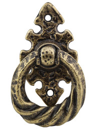 Britannia Tudor Ring Pull with Vertical Back Plate